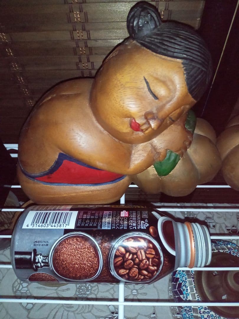 ヴィンテージ　タイThailand手彫り木人形　2体セット売り