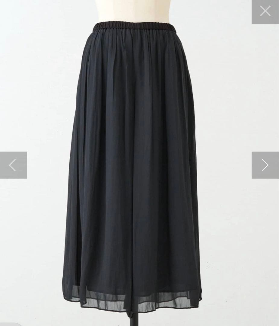 【新品】ビアズリー シワシフォンギャザーパンツ ブラック 黒