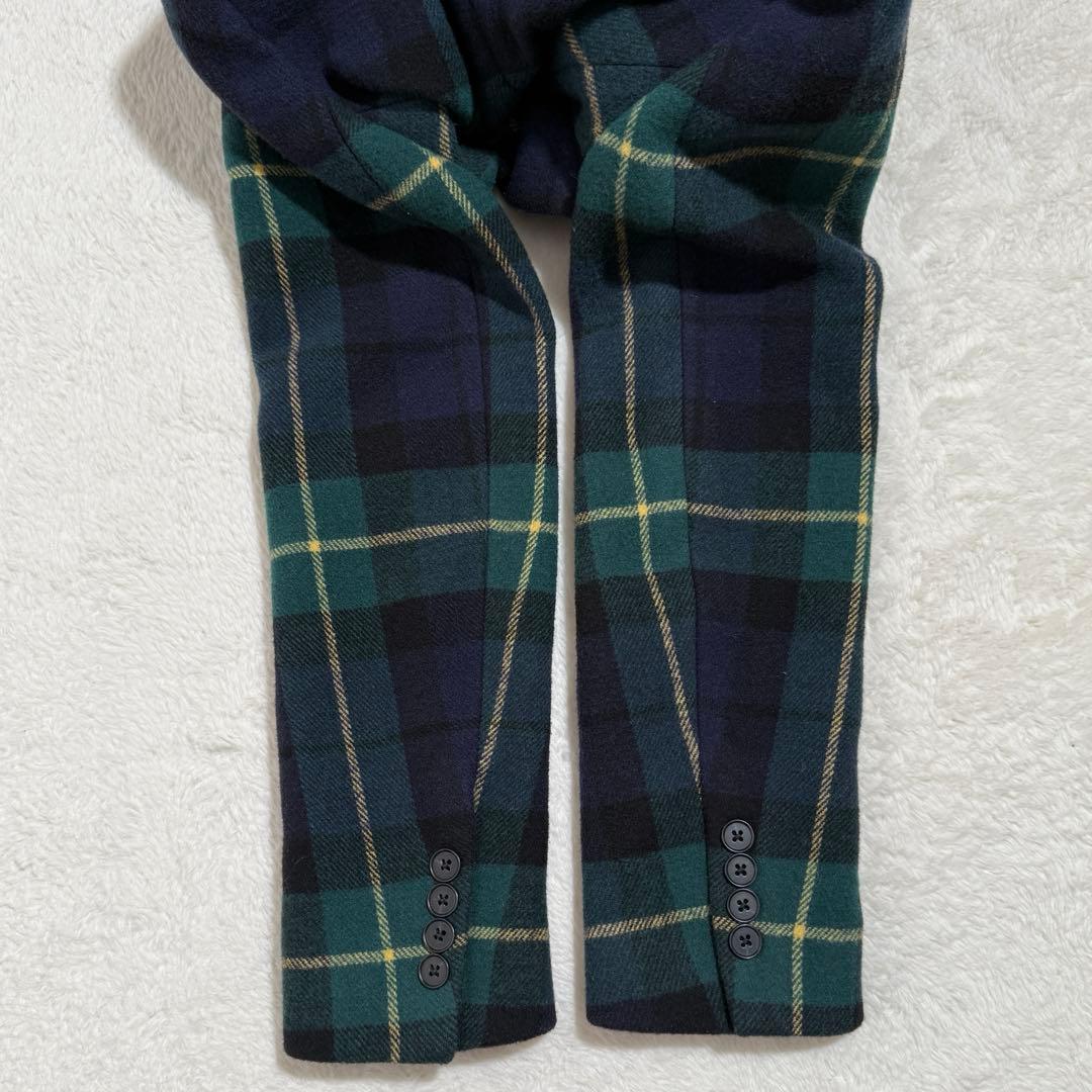 美品　ポロラルフローレン　ジャケット　チェック　グリーン　人気　M