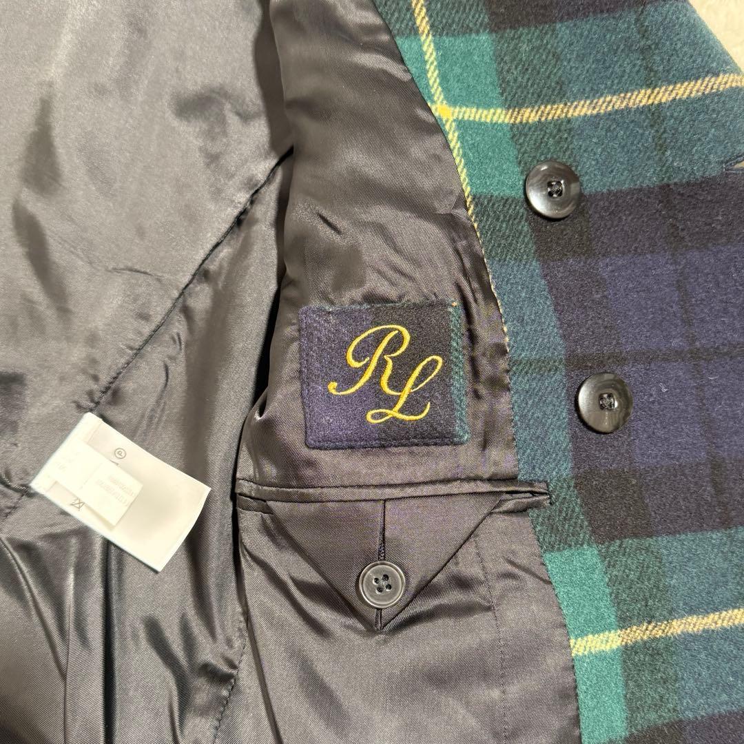 美品　ポロラルフローレン　ジャケット　チェック　グリーン　人気　M