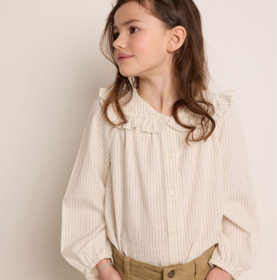 ボンポワン　Bonpoint フリル　ブラウス　14A