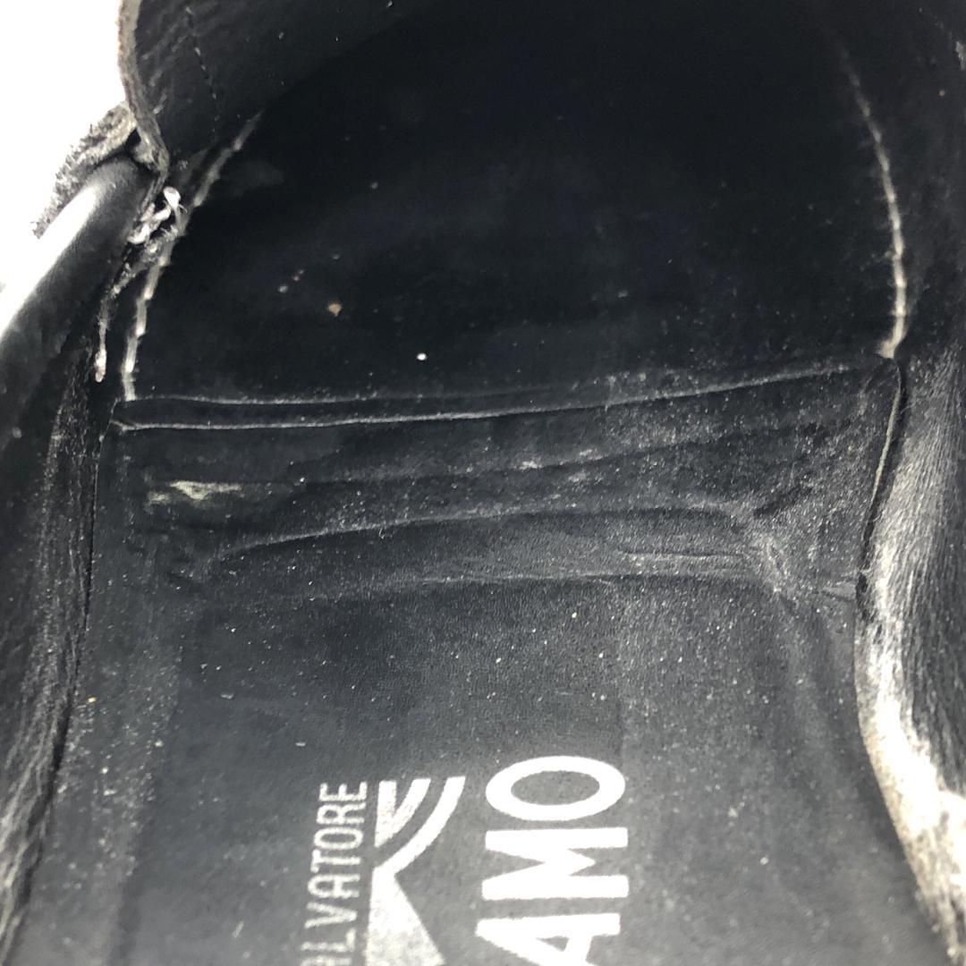 SALVATORE FERRAGAMO 8EEE ローファー ガンチーニ 黒