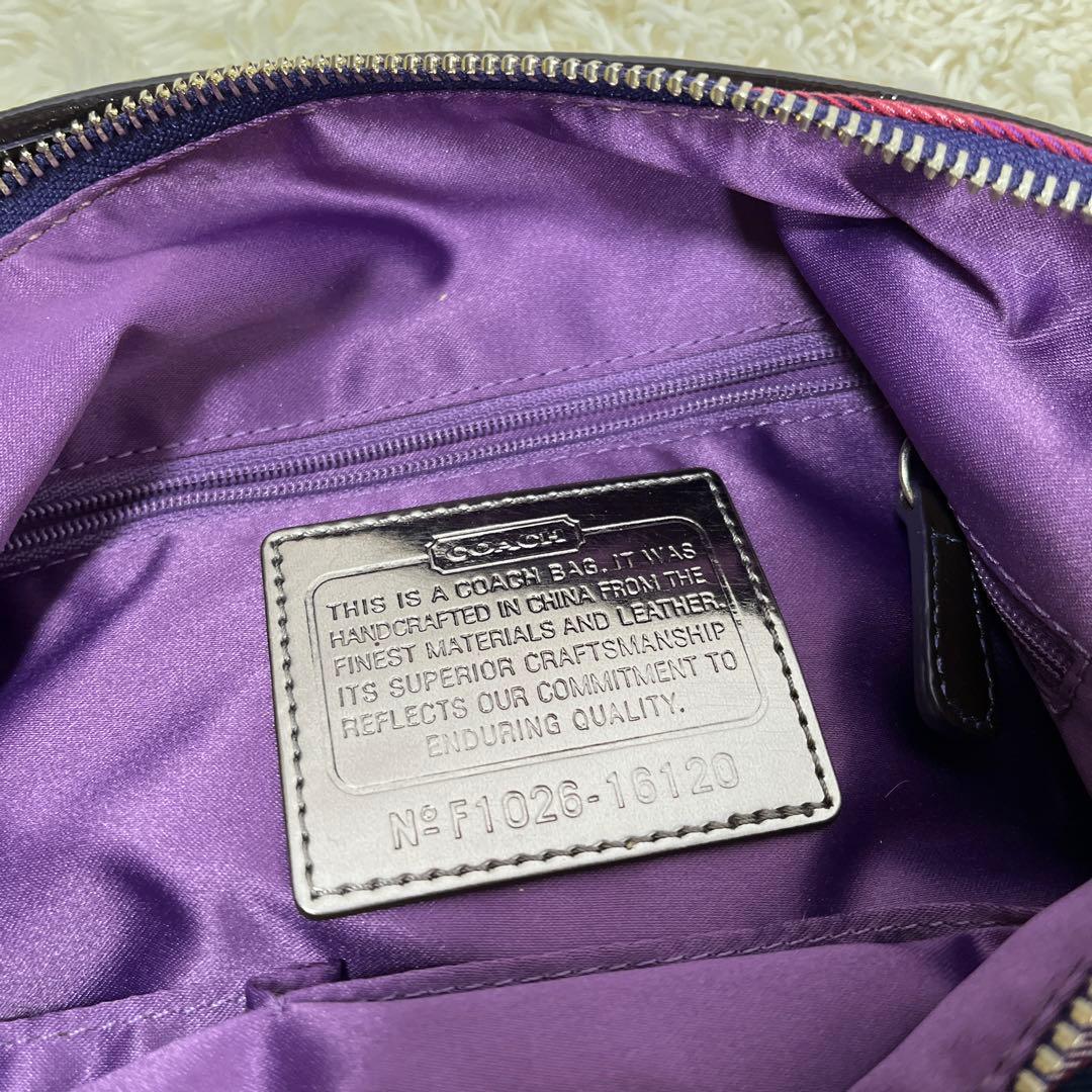未使用級　COACH コーチ POPPY ショルダーバッグ y2k 紫　袋付き
