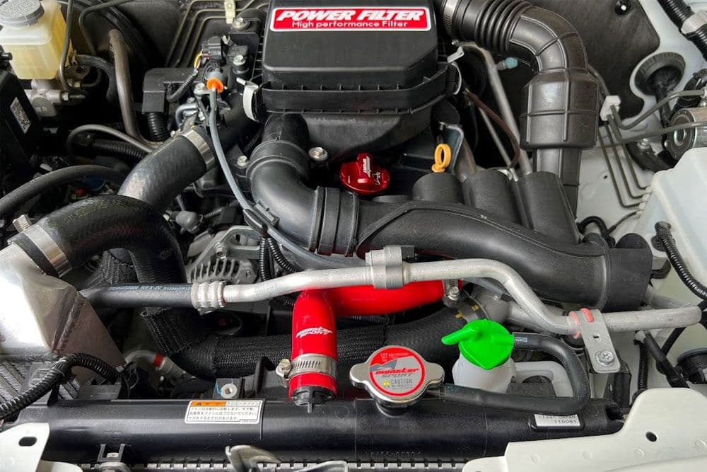 monster SPORT ジムニー JB64W ラジエーターホース 赤