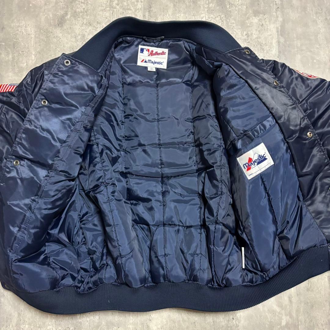 00's majestic ヤンキース　スタジャン　ネイビー　Lサイズ