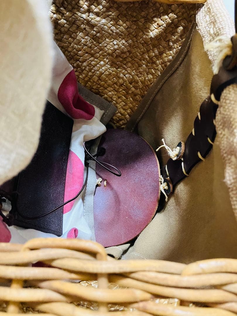 希少デザイン　エバゴス　ebagos カゴバッグ　マルシェ