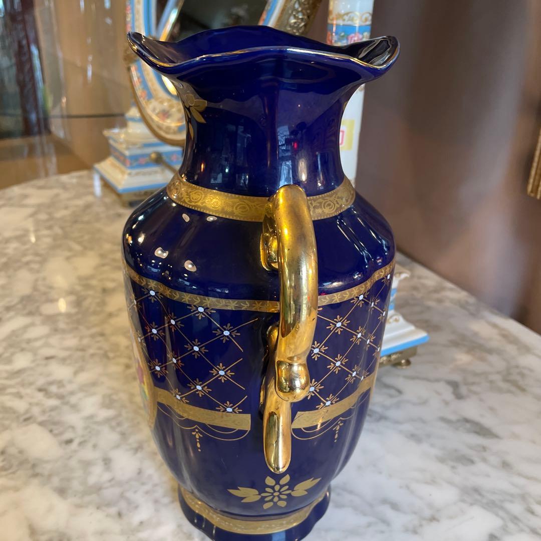 イタリア製・絵柄入りの花瓶