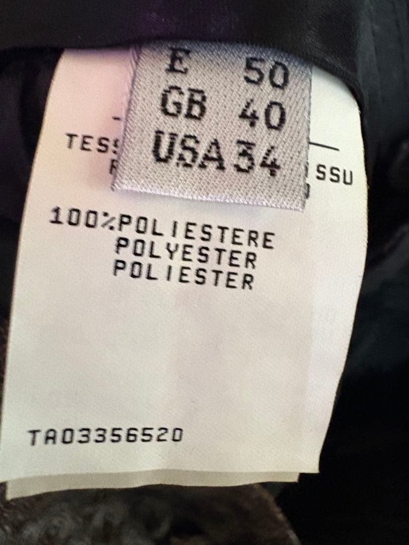 美品ゴルチェ ブラウン系模様入りスーツセット