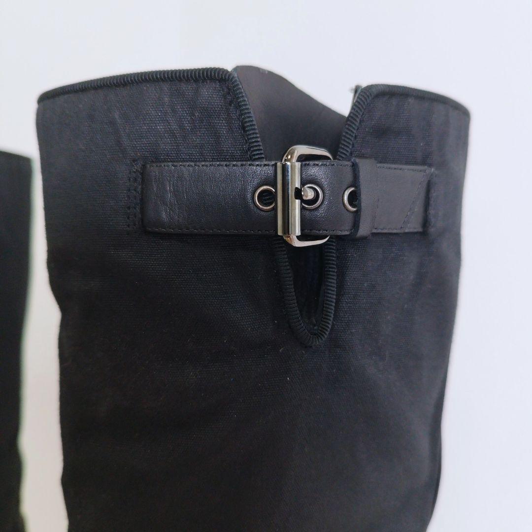 クリスチャン ルブタン ロング ブーツ エンジニア ベルト ブラック 36