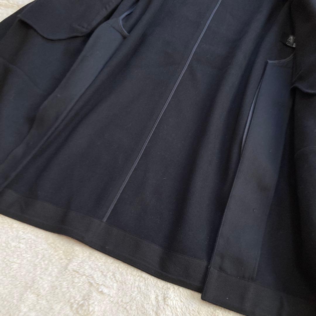 【極美品・完売品】ユニクロ+J　ウールオーバーサイズダッフルコート　黒　サイズL