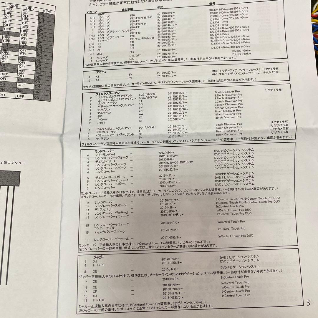 JLラングラー TVアダプターキット　TVキャンセラー