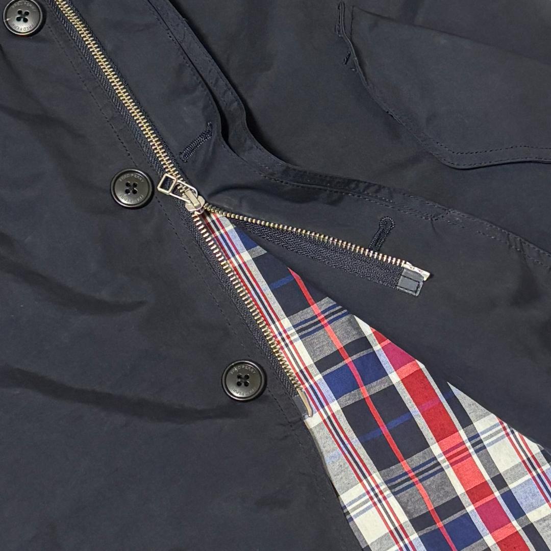 Fred Perry モッズコート 月桂樹 チェック 2way フード M-L