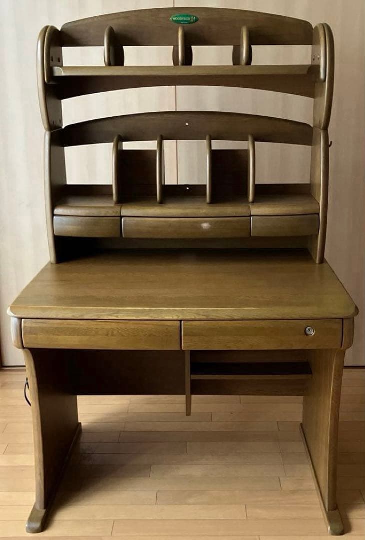 1️⃣コイズミ学習机　天板　KOIZUMI WOODYECO 勉強机　事務机　天然木