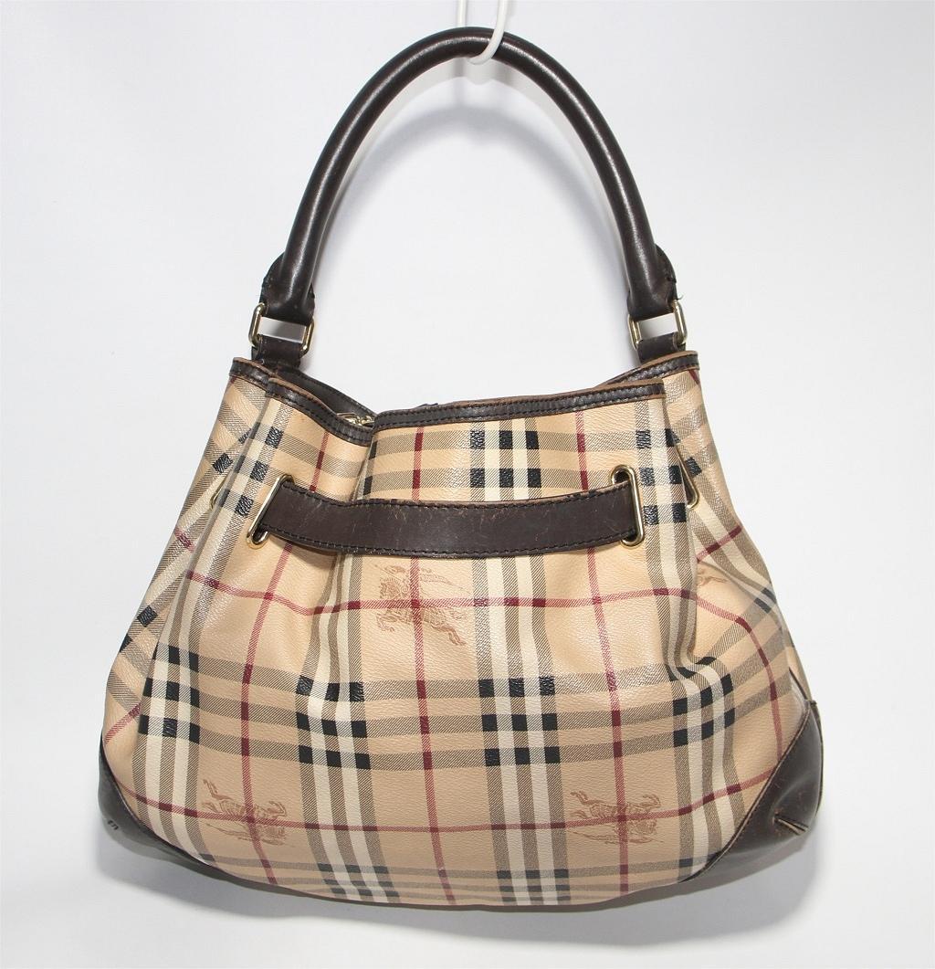 シ*ー様 バーバリー Haymarket ノバチェック ハンドバッグ 2way
