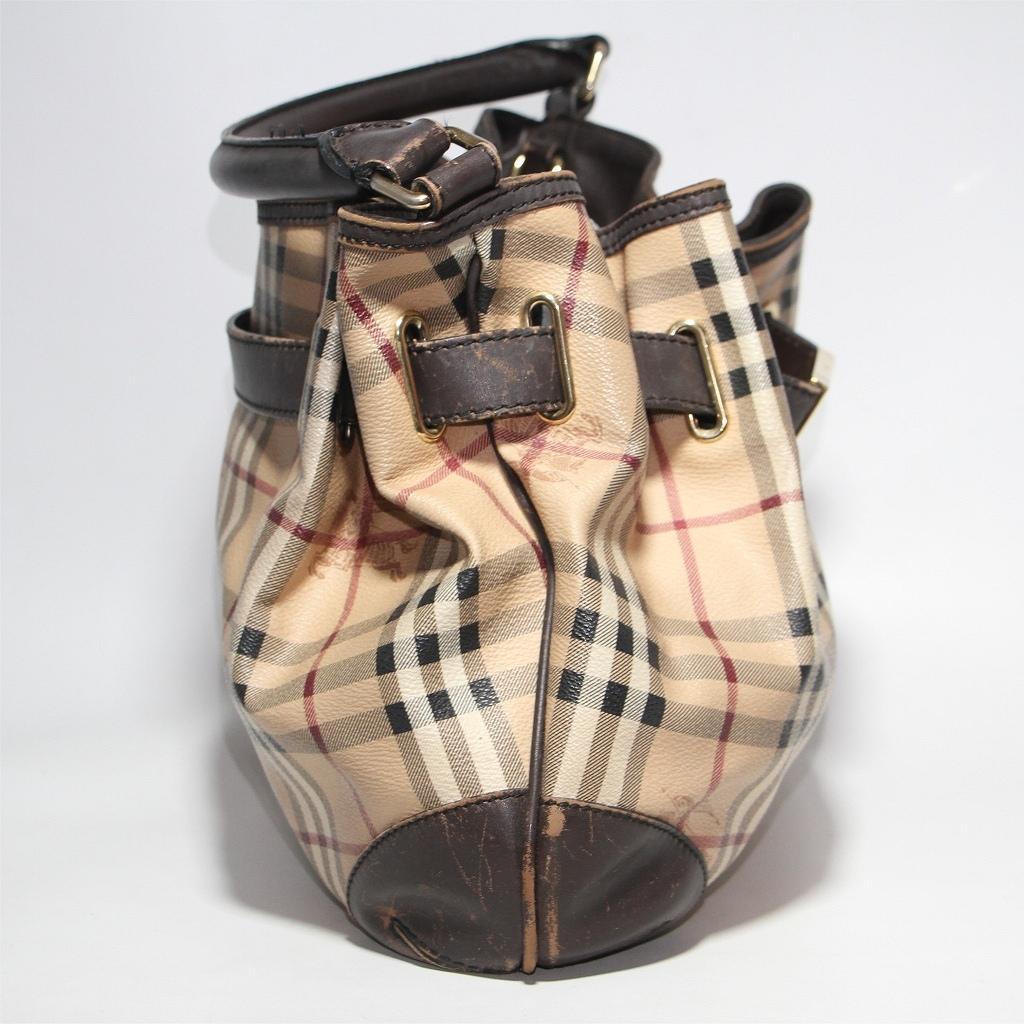 シ*ー様 バーバリー Haymarket ノバチェック ハンドバッグ 2way