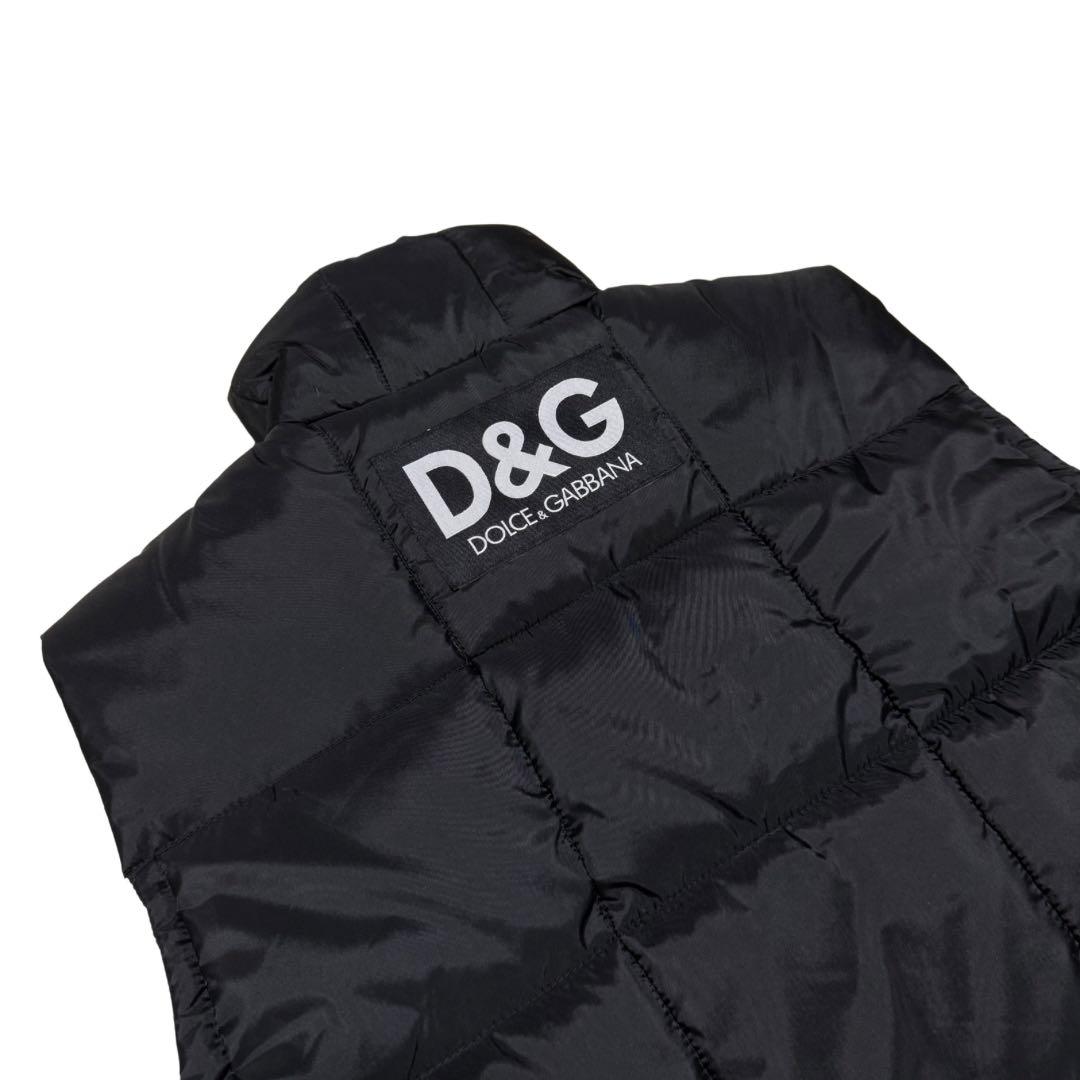 D&G ドルチェ＆ガッバーナ ロゴ 中綿ベスト ブラック S 短丈