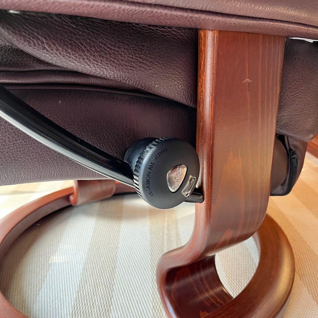 (て12)美品エコーネス ストレスレス レノ Reno ハイバックチェア 本革