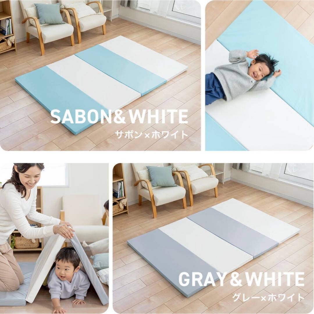 【日本製】ベビープレイマット 折りたたみ 4cm マットレス 140×200