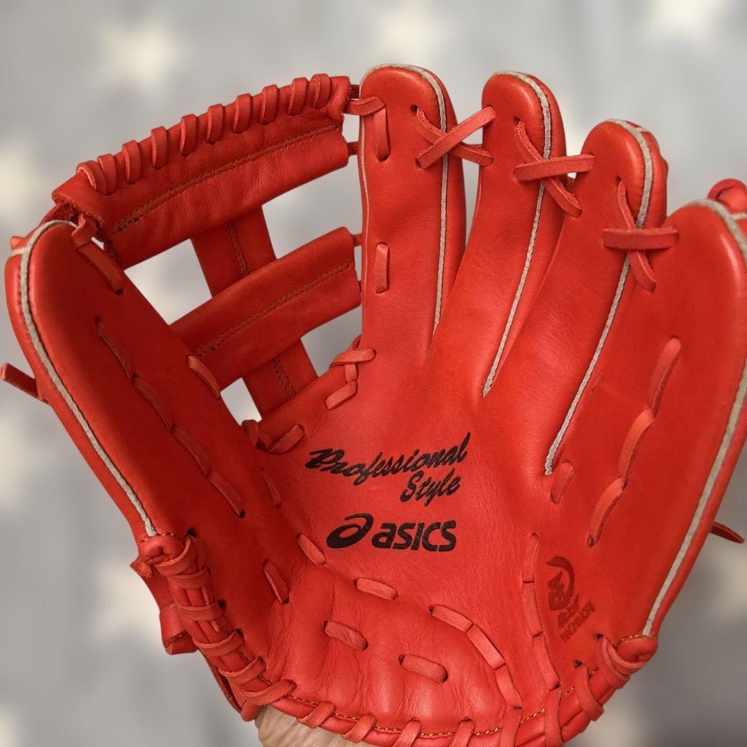 ★アシックス　少年軟式グローブ★美品‼️‼️スチーム叩き揉み加工済みですぐ使えます