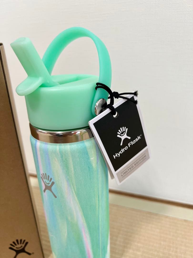 限定品 ハイドロフラスク 24oz Jelly Green ストロー付水筒
