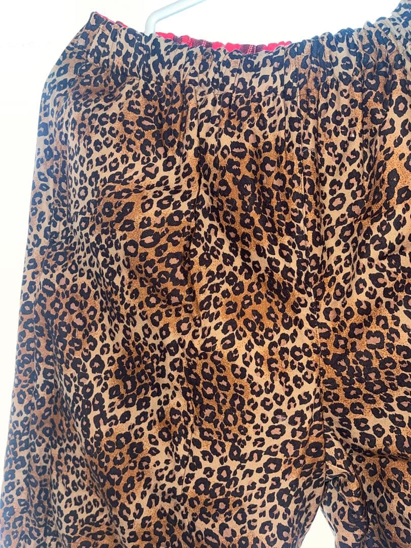 コムデギャルソン　tao チェック柄とヒョウ柄のリバーシブルパンツ