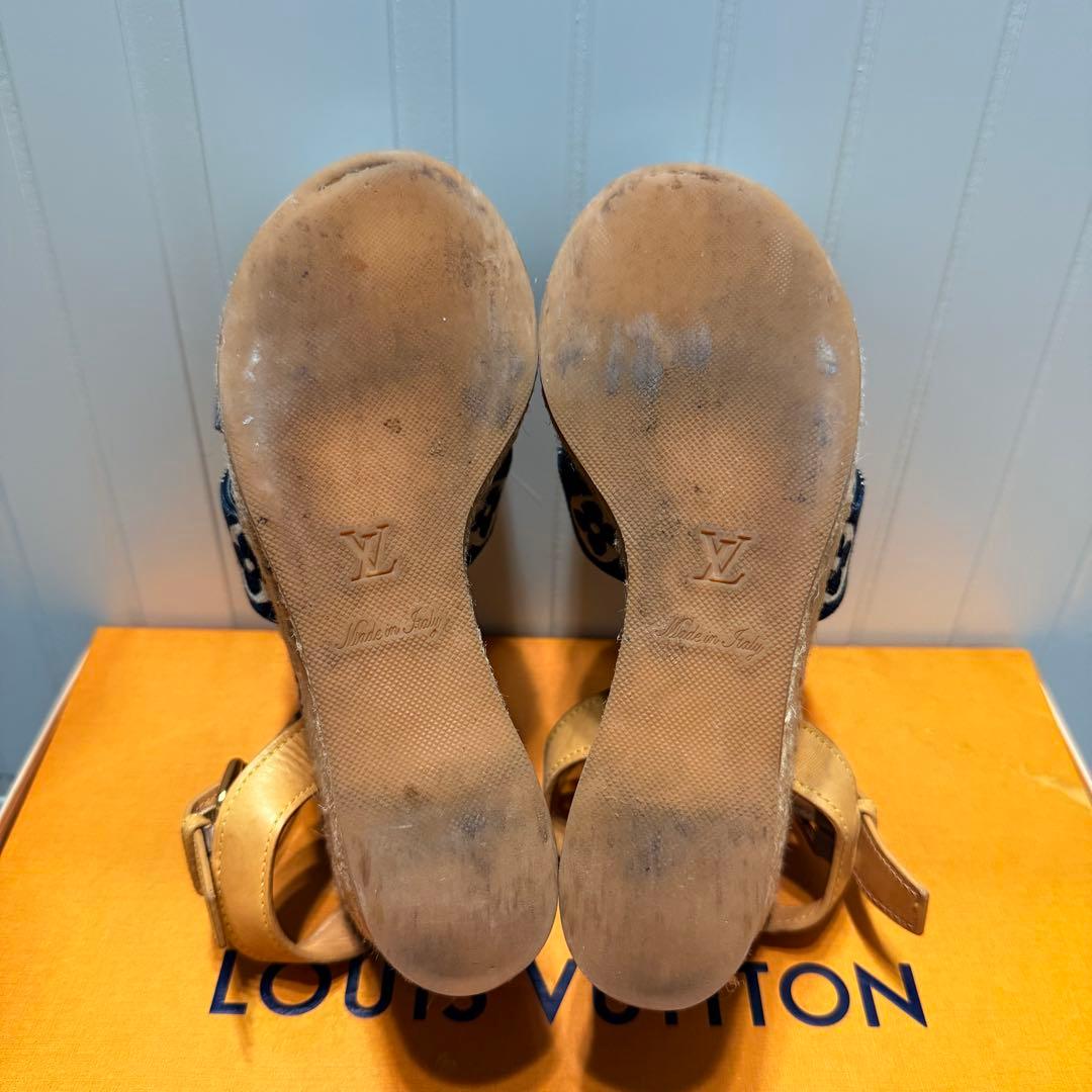 A*e様 ルイヴィトン・バウンダリーライン モノグラム プラット サンダル デニ