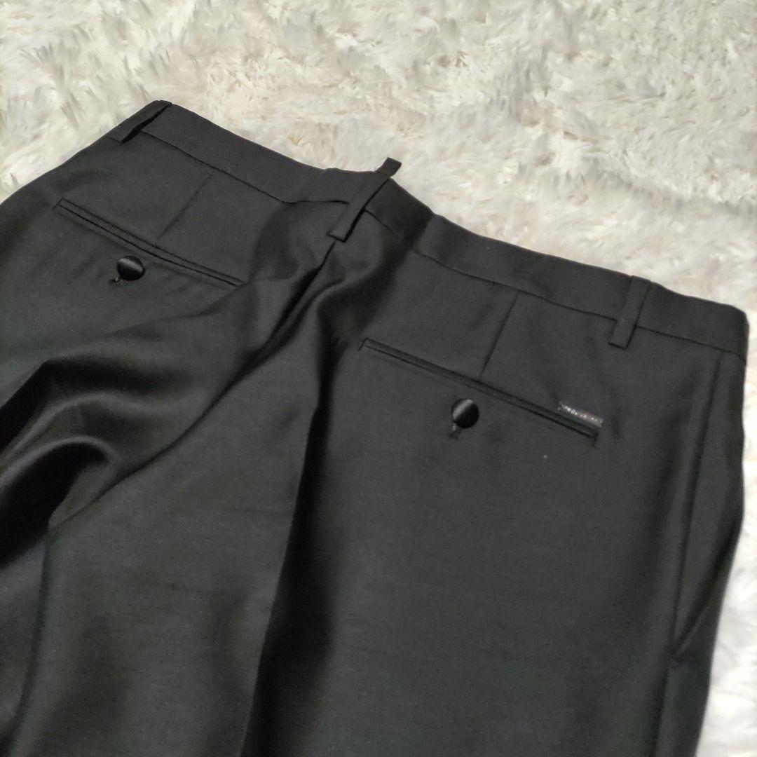 【極美品】 ディースクエアード タキシード セットアップ 千鳥柄 光沢 黒 50