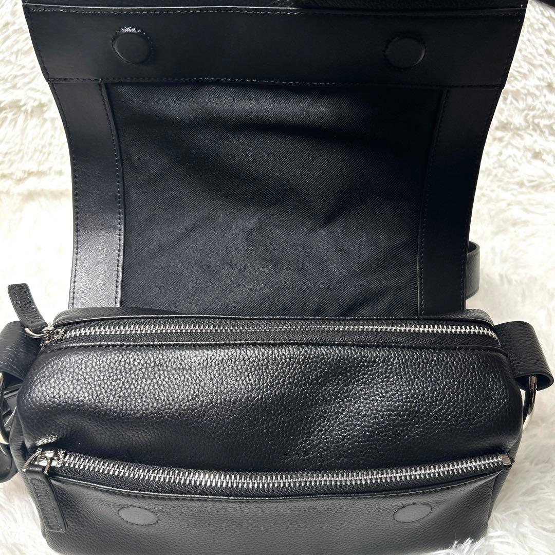 【極美品・未使用級】BEARDSLEY 2way レザーボディバッグ ブラック