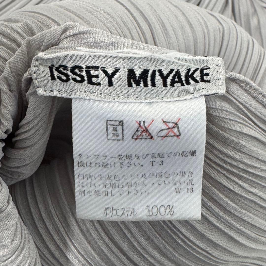 ISSEY MIYAKE プリーツ　長袖　ハイネック　グレー　オーバーサイズ