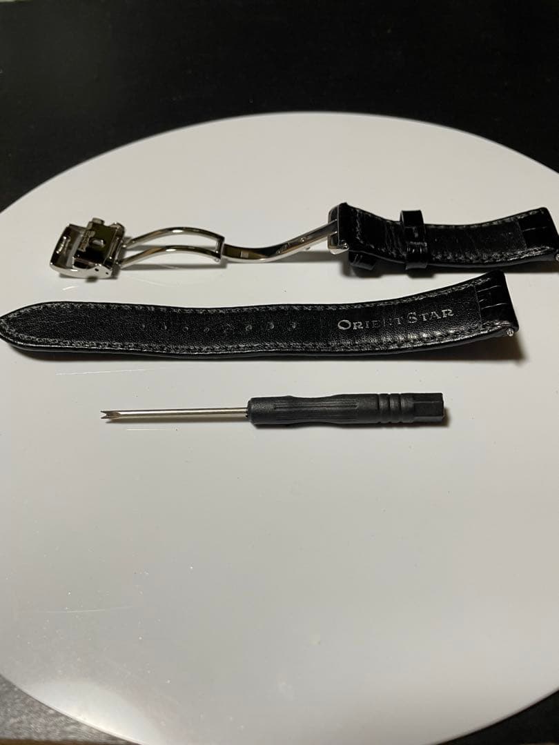 オリエントスター純正 レザーベルト 黒　(20ミリ)