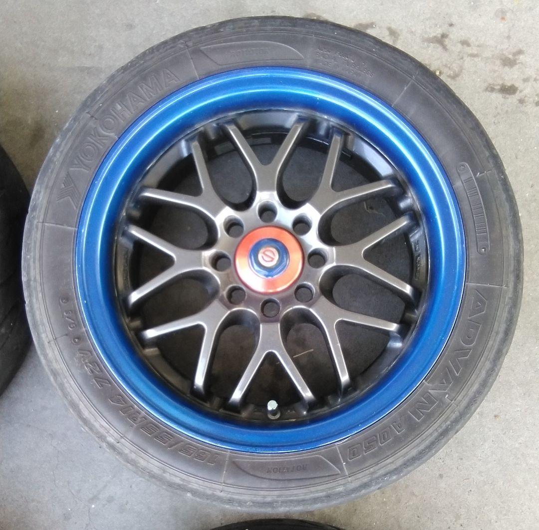 レーシングスパルコのメッシュホイール6JJ×14 100 4H特殊ナット付属