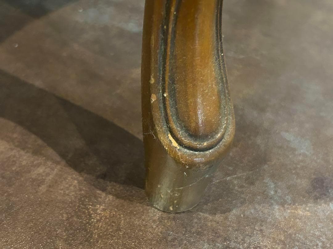 アンティーク　2段チェスト　ラウンドコンソール　クラシック　木彫　猫脚　GZ