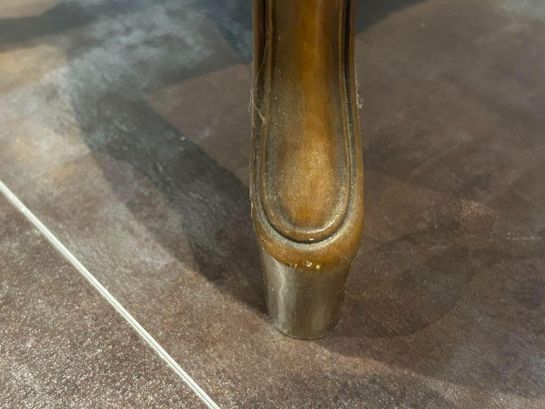 アンティーク　2段チェスト　ラウンドコンソール　クラシック　木彫　猫脚　GZ