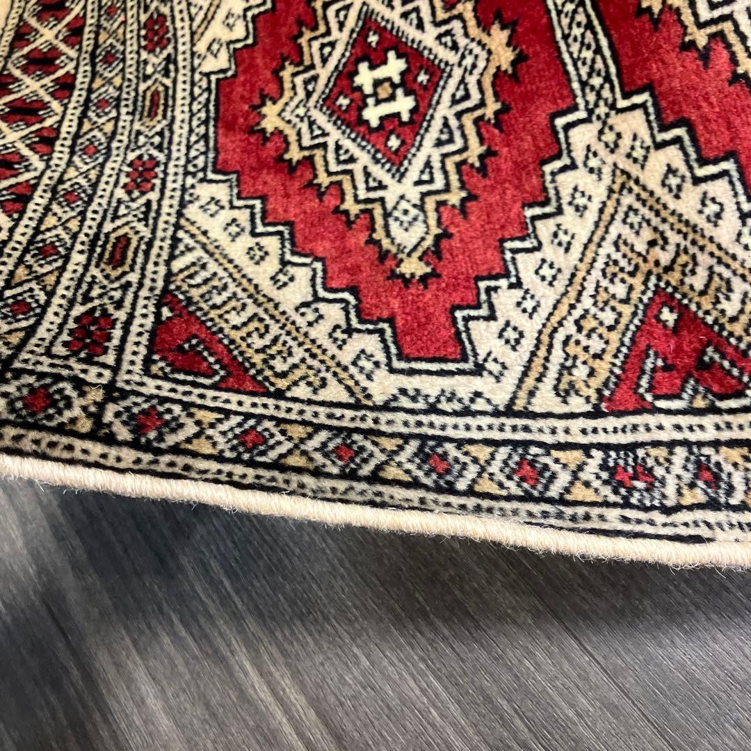 55x44cmトライバルラグ手織り絨毯カシミリヤンヴィンテージ アンテイーク絨毯