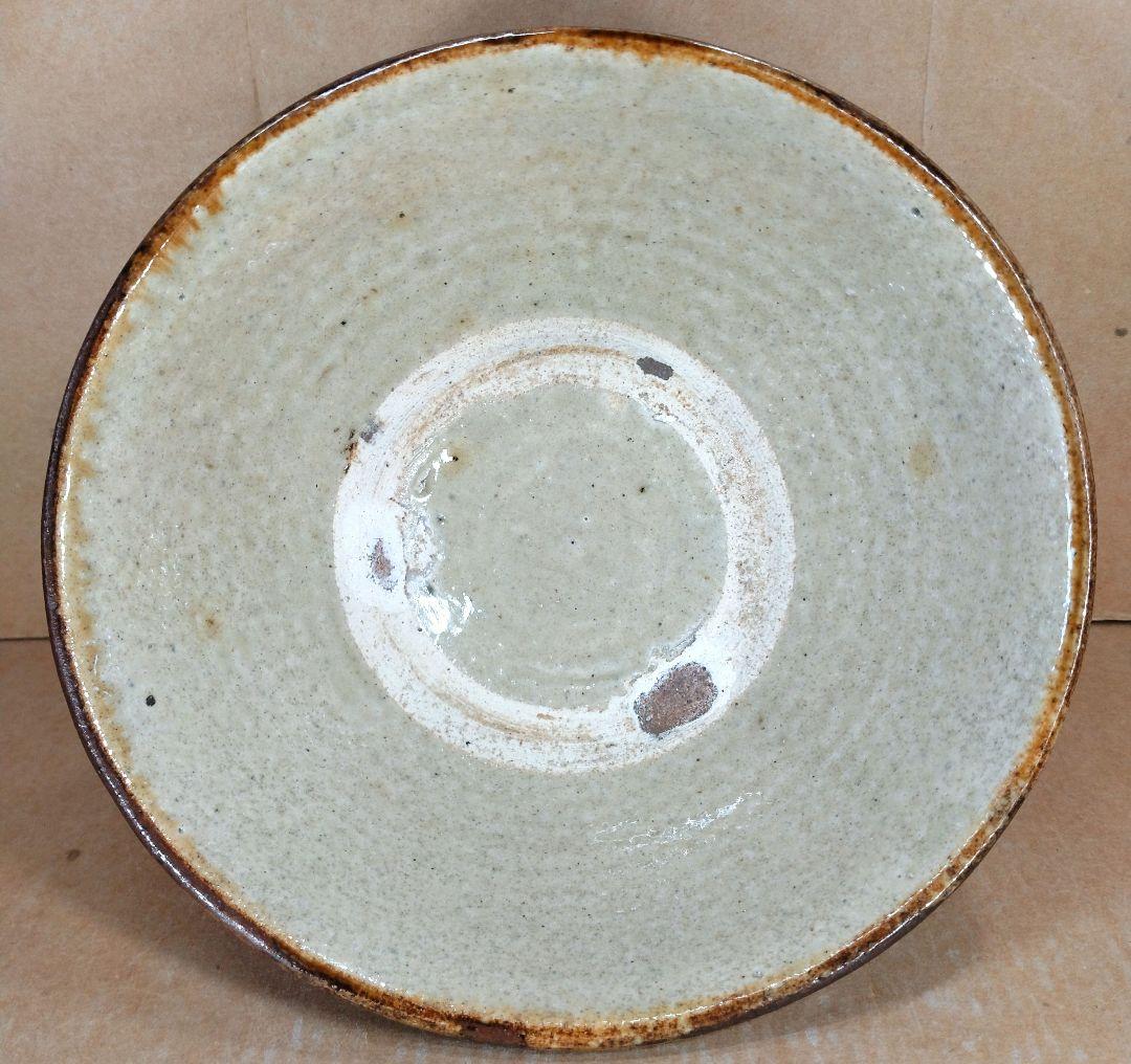 【本物保証】金城次郎 マカイ(壷屋焼魚紋茶碗）共箱 栞 美品 人間国宝 壺屋焼