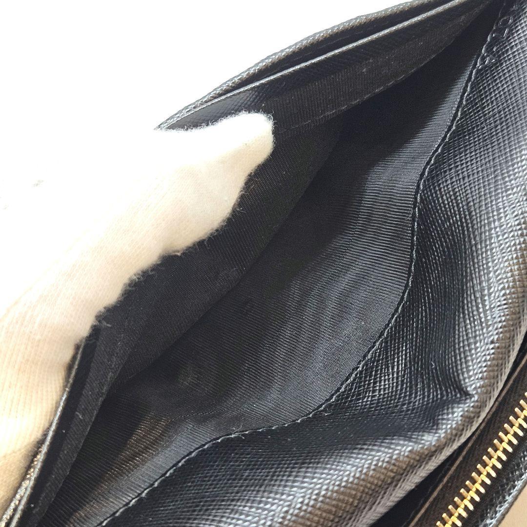 PRADA プラダ 長財布 サフィアーノ ブラック 黒 レザー