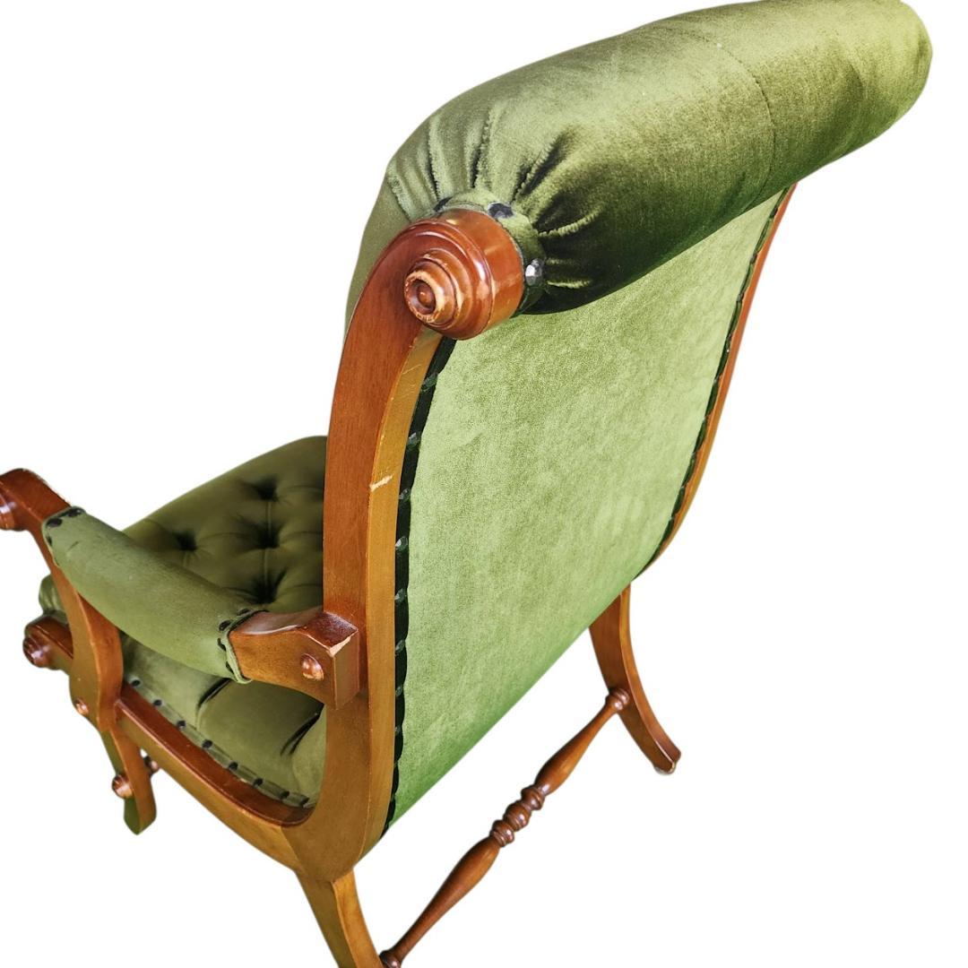 横浜ダニエル ブーツ 一人掛けソファ チェア 椅子　 樺材 英国 アンティーク