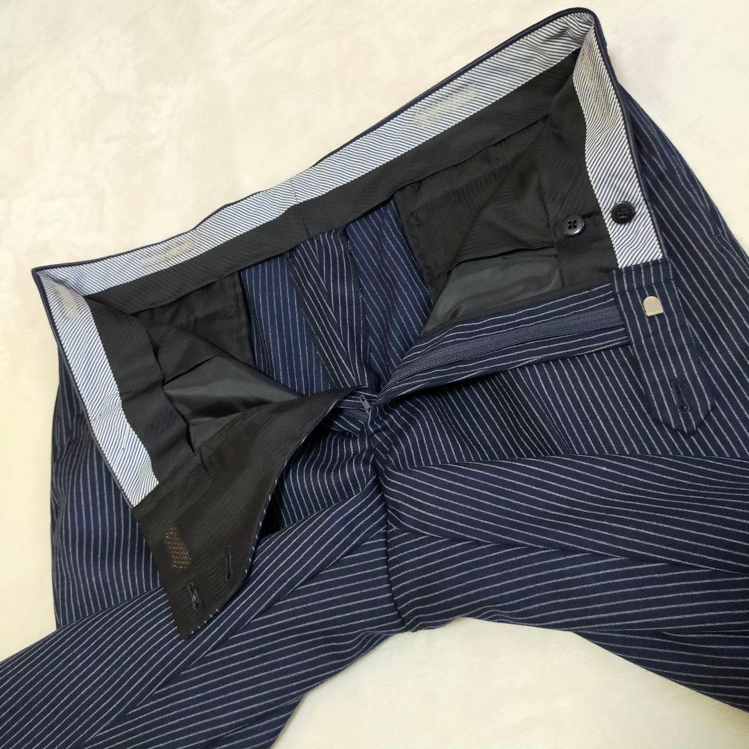 美品　大きいサイズAB8　スーツセレクト　チョークストライプ柄　ビジネススーツ