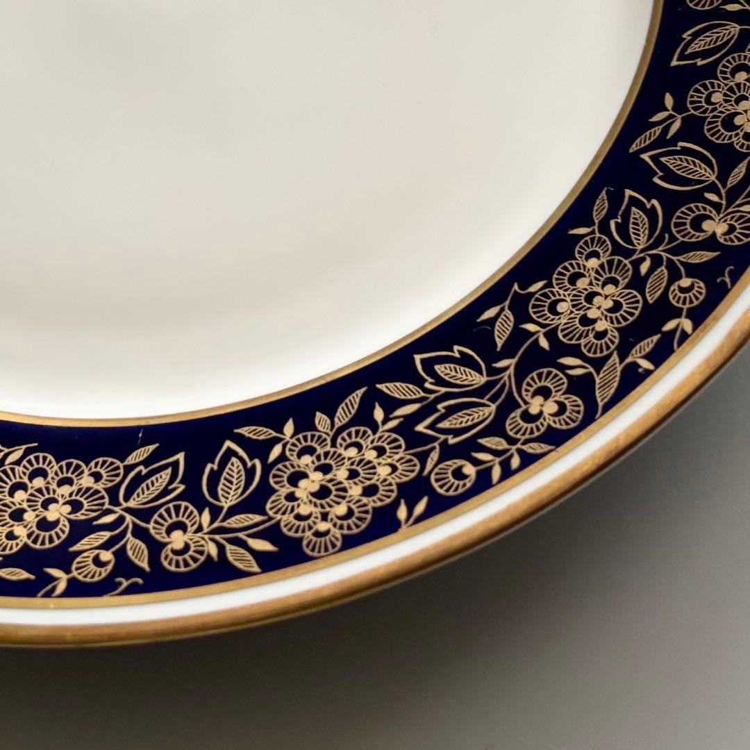 ドイツ製ヴィンテージ　Weimar　コバルトブルー　金彩花模様【稀少品・未使用】