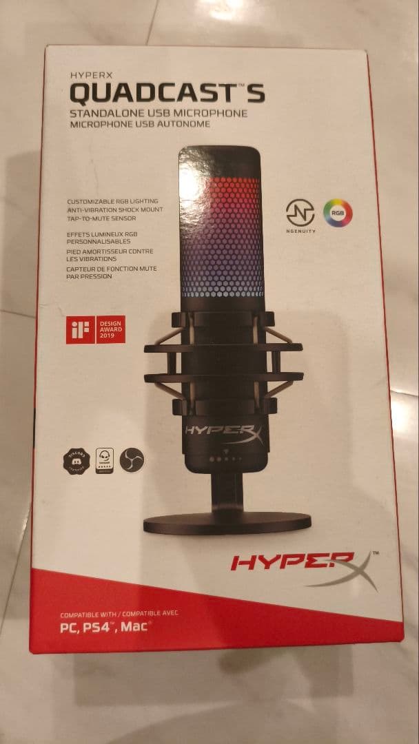 ★MIA36　HyperX QuadCast S USBマイク