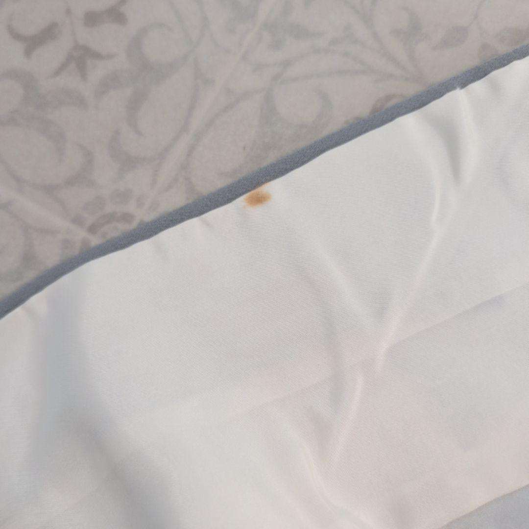 色無地　着物　フルセット　正絹　グレー　帯渦巻き　D2