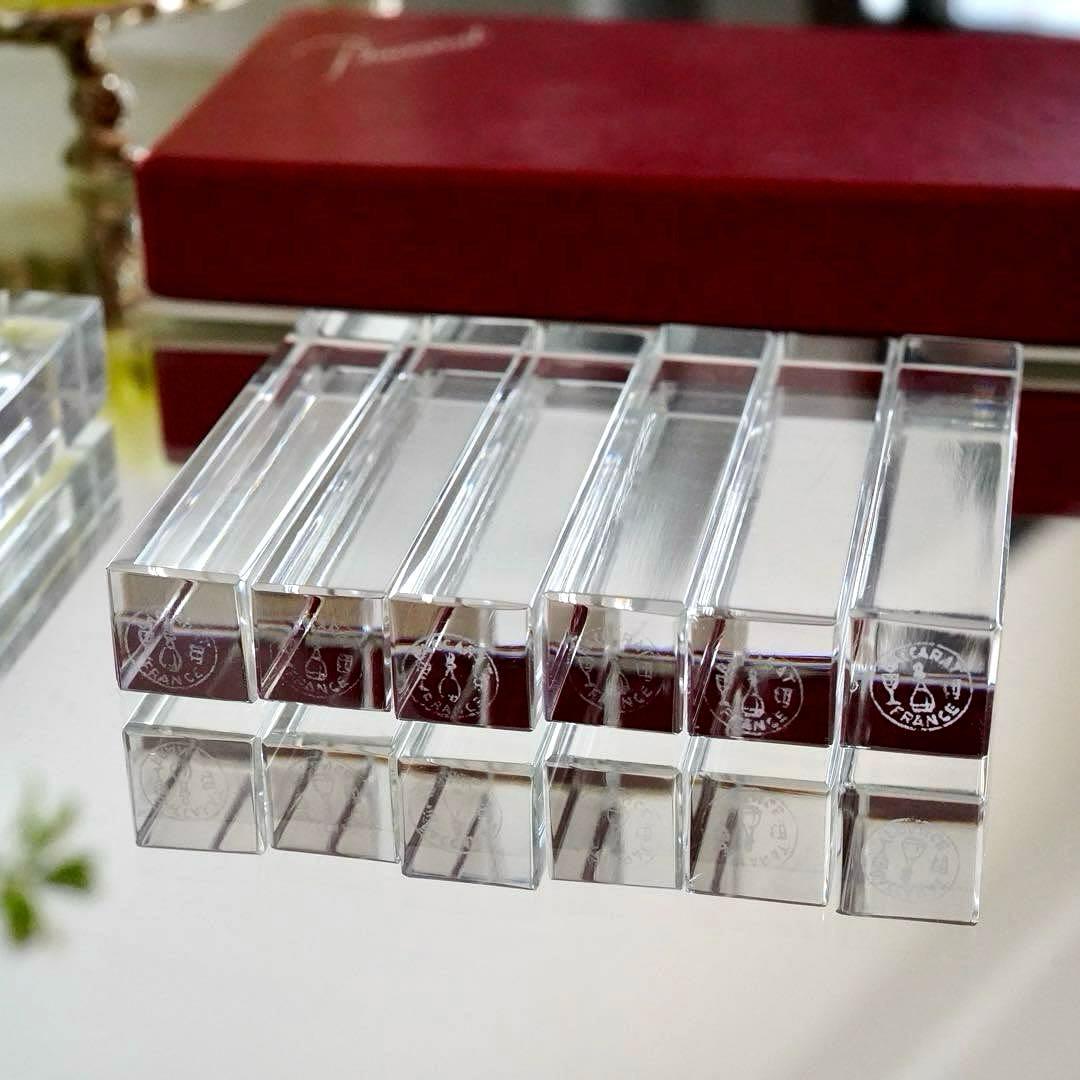 美品★オールドバカラBACCARATカトラリーレスト★箸置き 12本★クリスタル