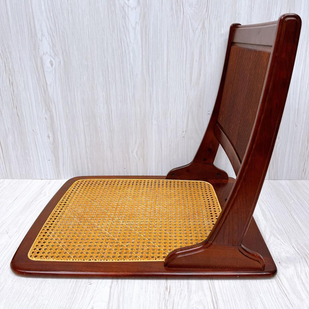 Karimoku カリモク 折りたたみ 座椅子 2台セット 籐座面 ラタン座面