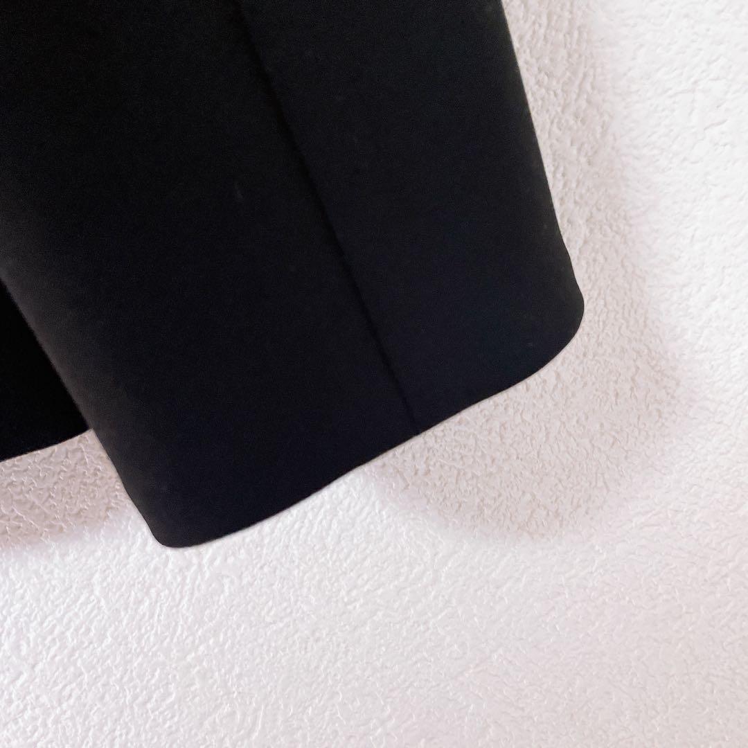 美品✨ソージュ ストレッチファインノーカラージャケット ブラック M