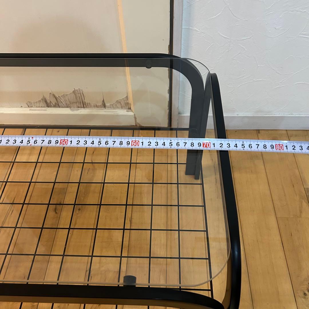 ☆レトロポップ☆モダン　80‘s ガラス　センターテーブル　コーヒーテーブル