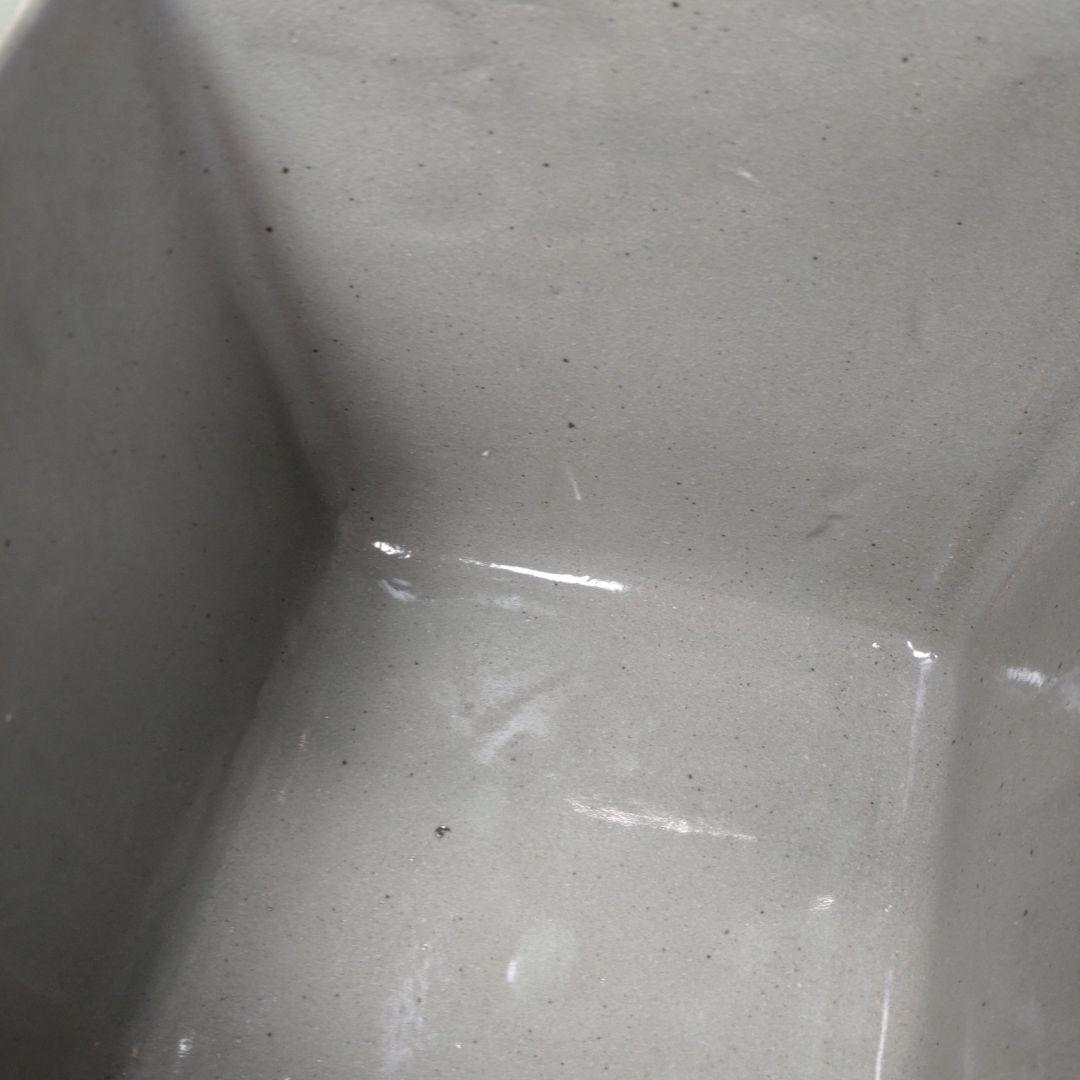 ィ113 水指『福森比路志作』『玄々斎好写三島四方角水指　共箱』茶道具