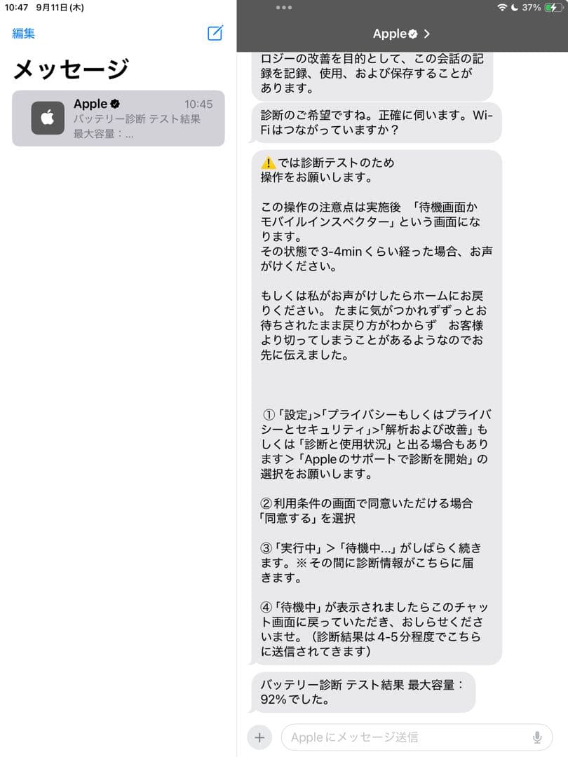 iPad mini5 Wi-Fi 64GB スペースグレイ バッテリー92%