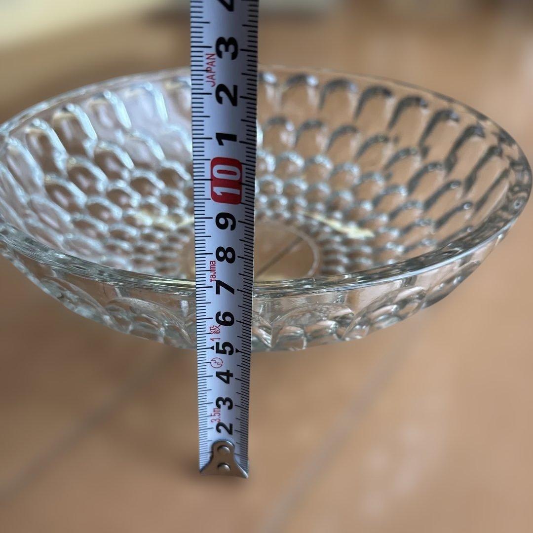 ガラス製テクスチャー　中皿　ボウル皿