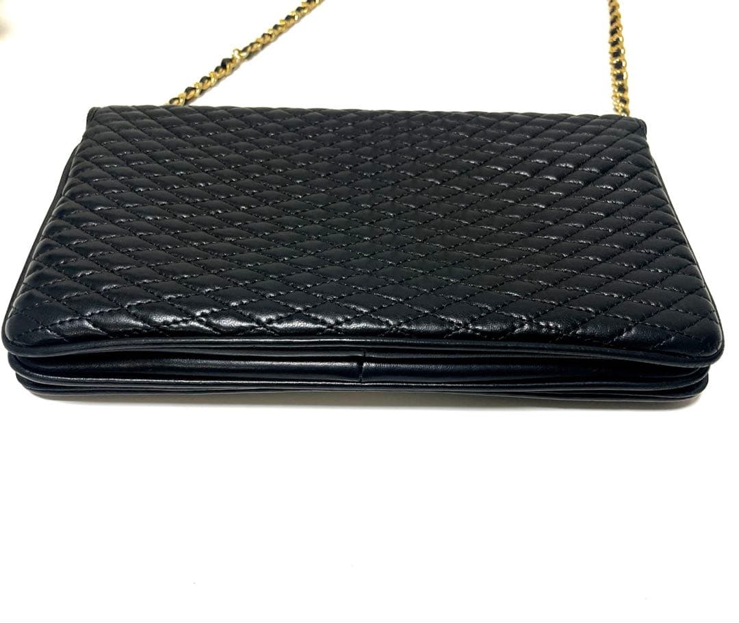 希少❗️美品　ヴィンテージ　バリー チェーンショルダーバッグ ブラック ラムスキン