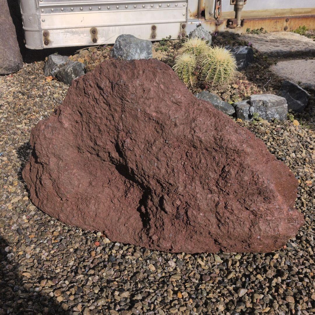 赤　富士　溶岩石　37.6キロ　庭石　石 鑑賞石　石材　庭　坪庭　ガーデニング